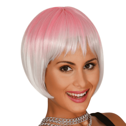 Roze Pruik Kort Haar van Fiestas Guirca koop je bij Partywinkel