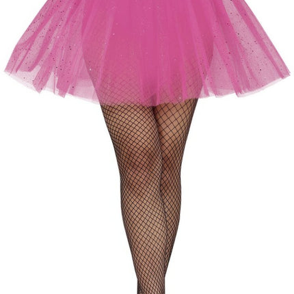 Roze Tutu Dames Glitter 40cm van Fiestas Guirca koop je bij Partywinkel