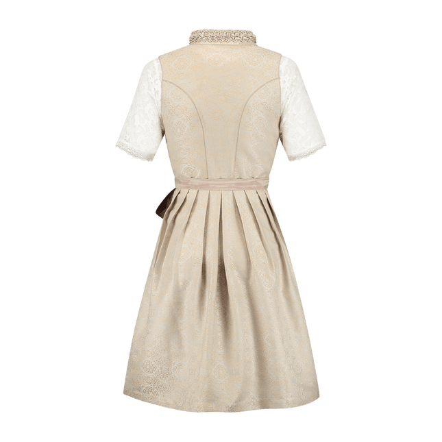 Roze Wit Creme Dirndl Jurk Oktoberfest Dames Jaquard van Haus Huberts koop je bij Partywinkel