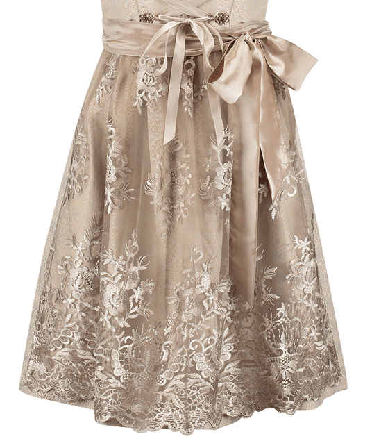 Roze Wit Creme Dirndl Jurk Oktoberfest Dames Jaquard van Haus Huberts koop je bij Partywinkel