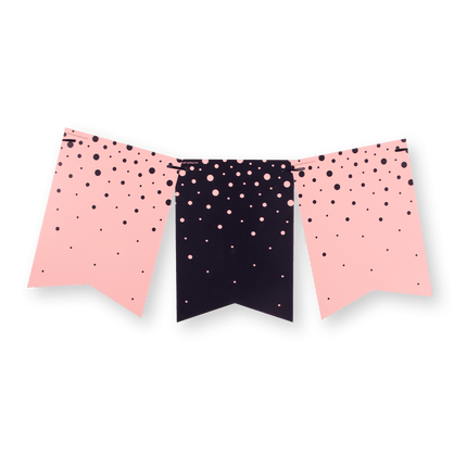 Roze Zwarte Slinger 6m van Paper Dreams koop je bij Partywinkel