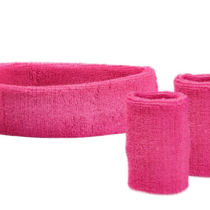 Roze Zweetbandjes Set van Wilbers & Wilbers koop je bij Partywinkel