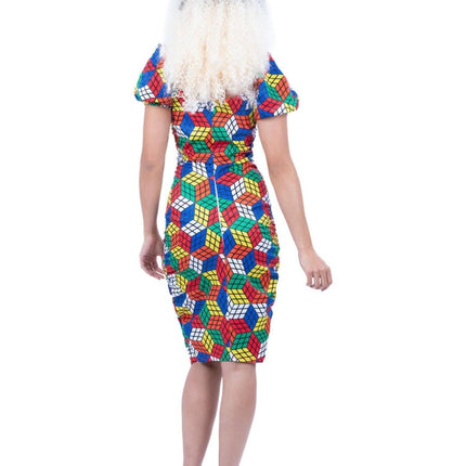 Rubik's Cube Jurk Dames van Smiffys koop je bij Partywinkel