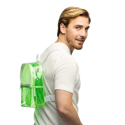 Rugzak Clarity neongroen (28 x 23 x 10 cm) van Boland koop je bij Partywinkel