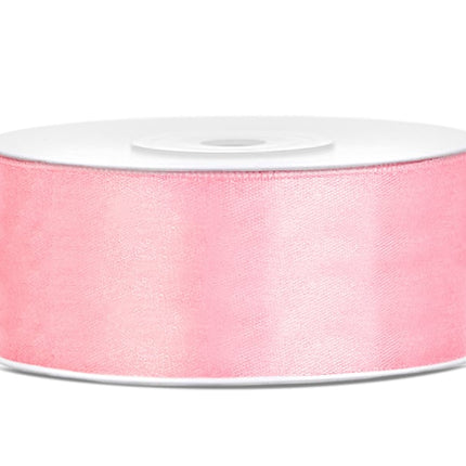 Satijn Lint Lichtroze 25mm 25m van Partydeco koop je bij Partywinkel