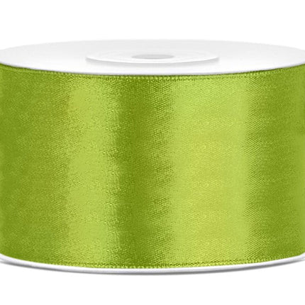 Satijn Lint Lime Groen 38mm 25m van Partydeco koop je bij Partywinkel