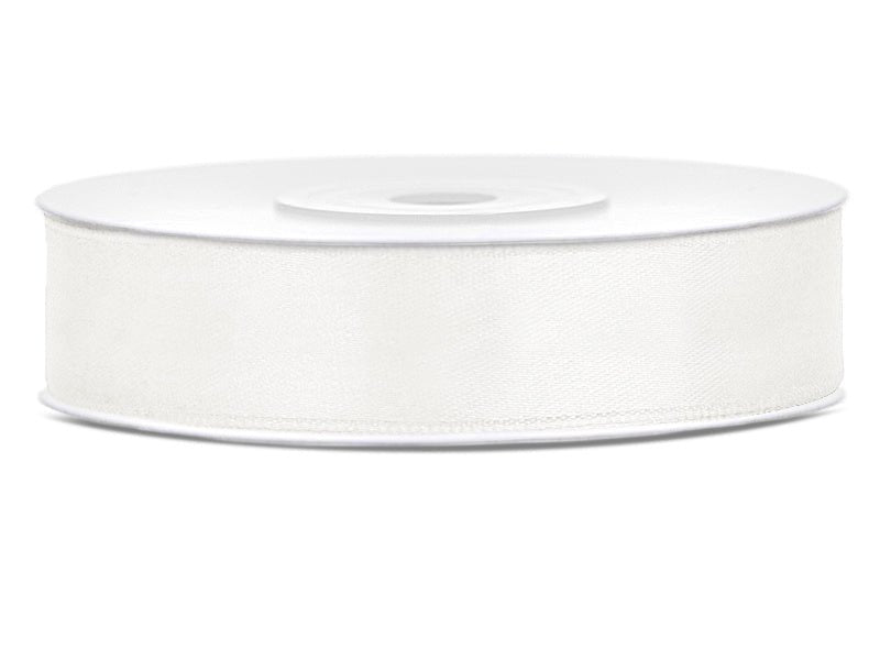 Satijn Lint Wit Pastel 12mm 25m van Partydeco koop je bij Partywinkel