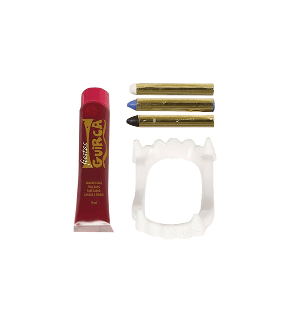 Schminkset Vampier met Gebit 20ml - Partywinkel - 8434077155912