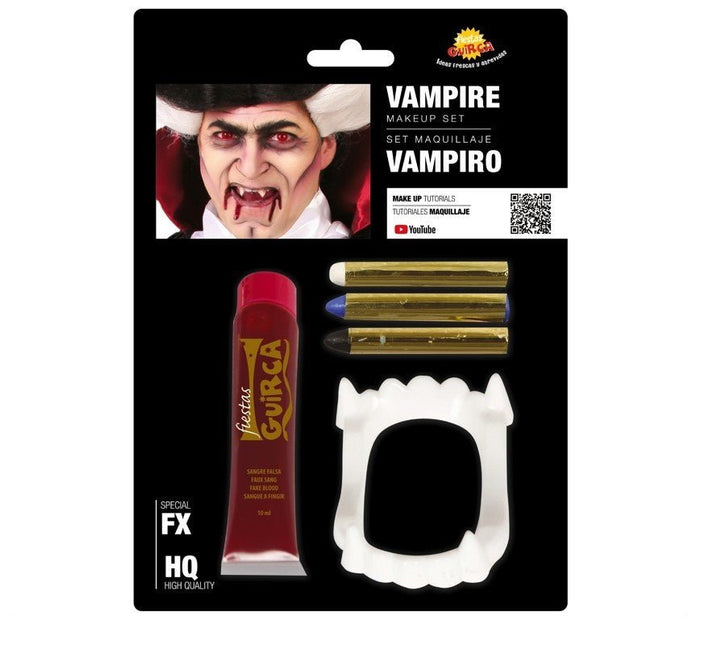 Schminkset Vampier met Gebit 20ml - Partywinkel - 8434077155912