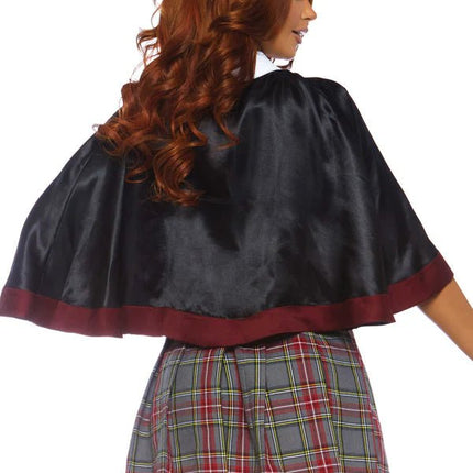 Schoolmeisje Kostuum Grijs Rood Dames Leg Avenue - Partywinkel - 714718535784