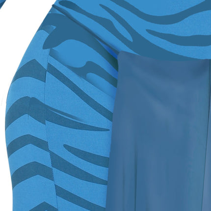 Second Skin Strepen Dames Blauw van Fiestas Guirca koop je bij Partywinkel