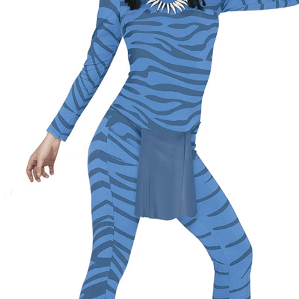Second Skin Strepen Dames Blauw van Fiestas Guirca koop je bij Partywinkel