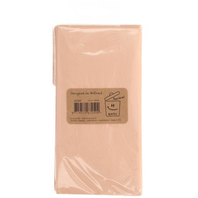Servetten 50 Jaar Rose Goud 33cm 10st van Folat koop je bij Partywinkel