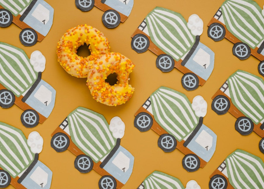 Servetten Betonmixer 13cm 20st van Partydeco koop je bij Partywinkel