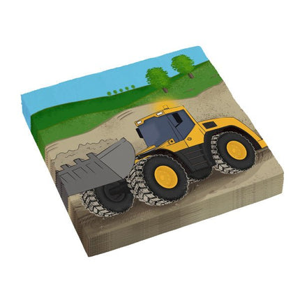 Servetten Bouw 33cm 16st van Riethmueller koop je bij Partywinkel