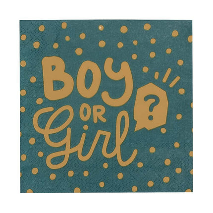 Servetten Boy Or Girl Papier 33cm van Boland koop je bij Partywinkel