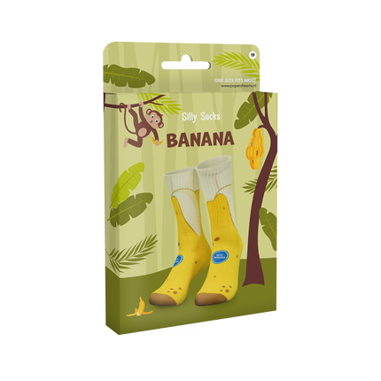 Śmieszne skarpetki z motywem bananów