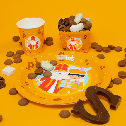 Sinterklaas Bakjes 8cm 6st - Partywinkel - 8716764244629