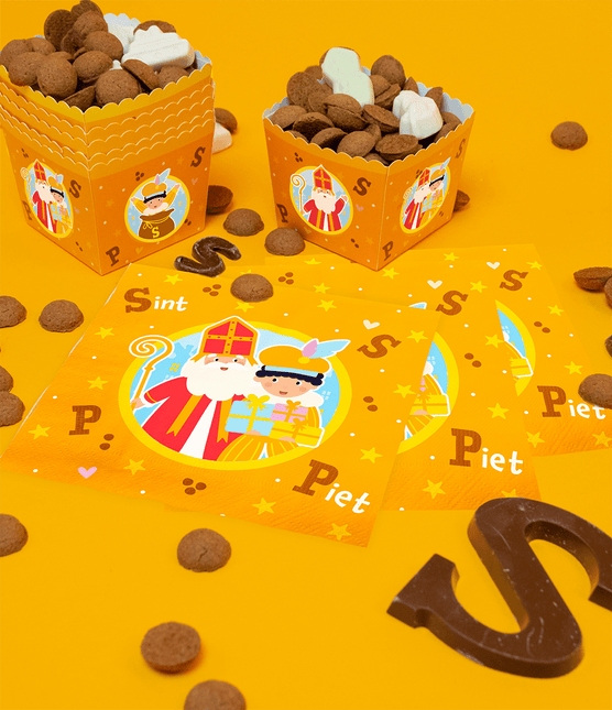 Sinterklaas Bakjes 8cm 6st - Partywinkel - 8716764244629