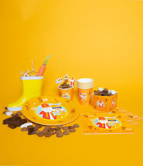 Sinterklaas Borden 22,6cm 8st - Partywinkel - 8716764244537