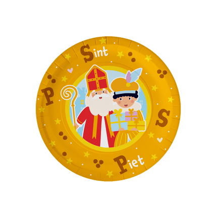 Sinterklaas Borden 22,6cm 8st - Partywinkel - 8716764244537