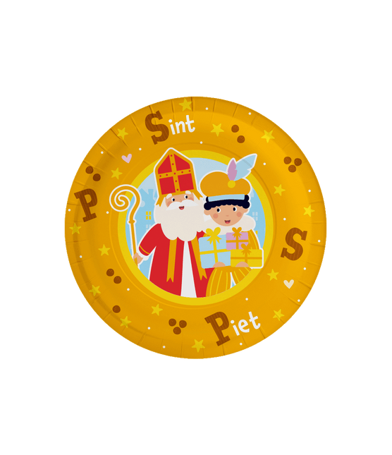 Sinterklaas Borden 22,6cm 8st - Partywinkel - 8716764244537