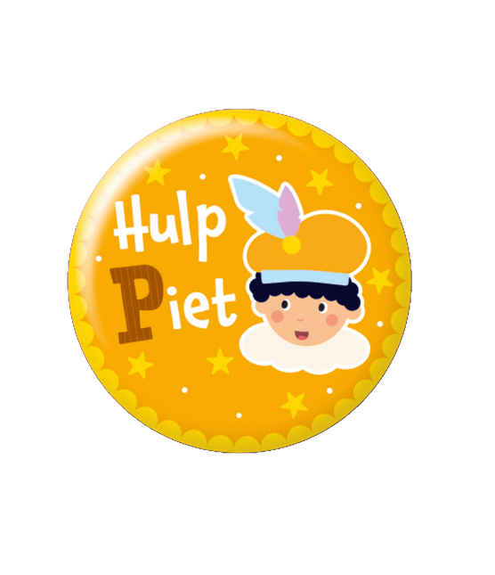 Sinterklaas Button Hulp Piet 5,5cm - Partywinkel - 8716764244414