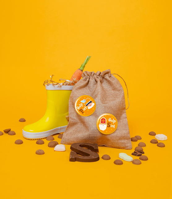 Sinterklaas Button Hulp Sint 5,5cm - Partywinkel - 8716764244384