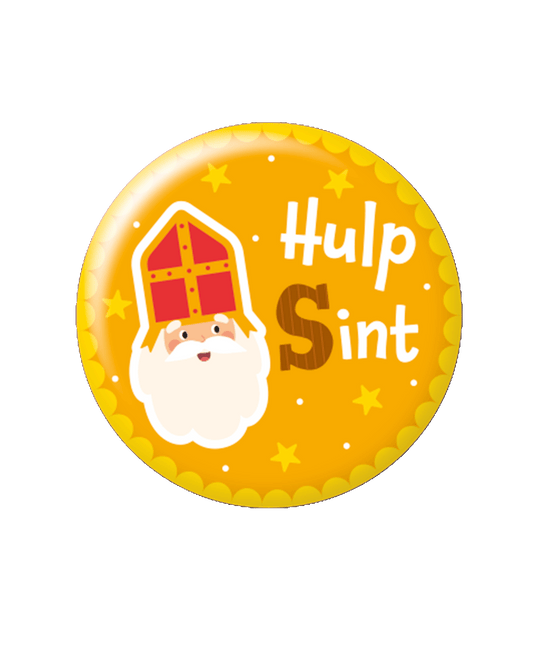 Sinterklaas Button Hulp Sint 5,5cm - Partywinkel - 8716764244384