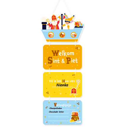 Sinterklaas Deurbord 80cm - Partywinkel - 8716764245251