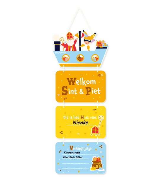 Sinterklaas Deurbord 80cm - Partywinkel - 8716764245251