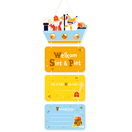 Sinterklaas Deurbord 80cm - Partywinkel - 8716764245251