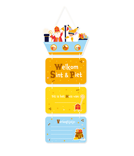 Sinterklaas Deurbord 80cm - Partywinkel - 8716764245251