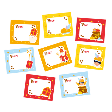 Sinterklaas Naamstickers 50st - Partywinkel - 8716764245190