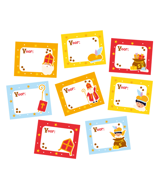 Sinterklaas Naamstickers 50st - Partywinkel - 8716764245190