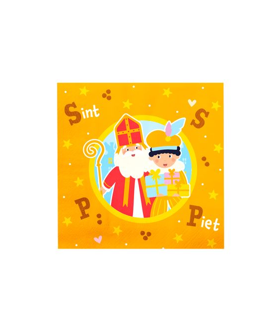 Sinterklaas Servetten 16cm 16st - Partywinkel - 8716764244445