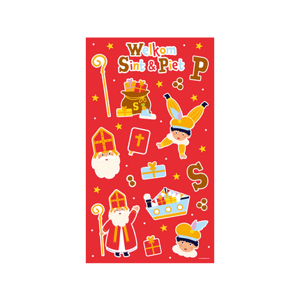 Sinterklaas Stickervellen 4st - Partywinkel - 8716764245220