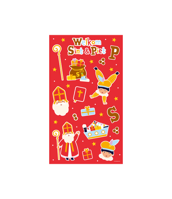 Sinterklaas Stickervellen 4st - Partywinkel - 8716764245220