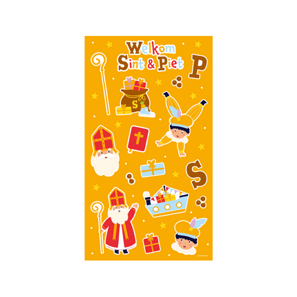 Sinterklaas Stickervellen 4st - Partywinkel - 8716764245220
