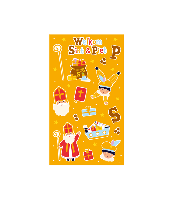 Sinterklaas Stickervellen 4st - Partywinkel - 8716764245220