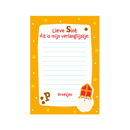 Sinterklaas Verlanglijstjes 16cm 6st - Partywinkel - 8716764245312