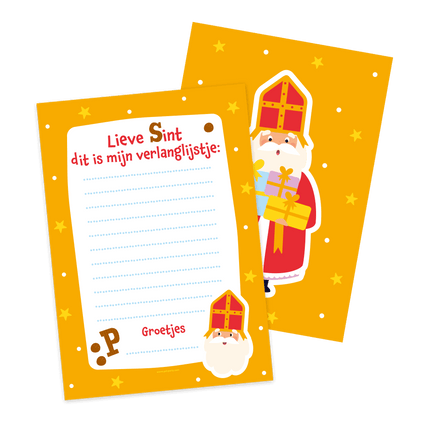 Sinterklaas Verlanglijstjes 16cm 6st - Partywinkel - 8716764245312