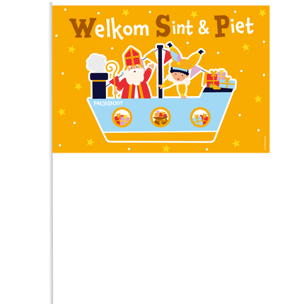 Sinterklaas Zwaaivlag 30cm - Partywinkel - 8716764245343