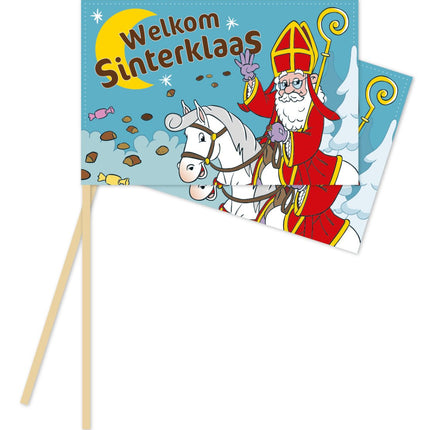 Sinterklaas Zwaaivlaggetjes 10st - Partywinkel - 5712735038283