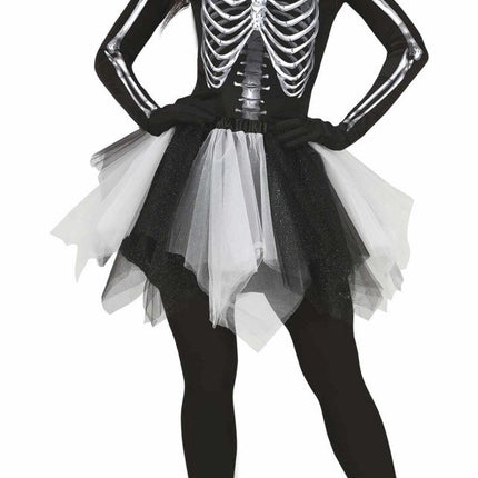 Skelet Halloween Jurk Dames Zwart van Fiestas Guirca koop je bij Partywinkel