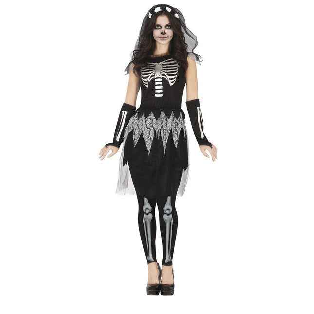 Skelet Halloween Kostuum Dames van Fiestas Guirca koop je bij Partywinkel