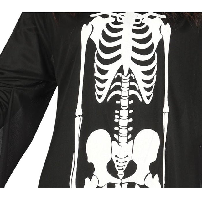 Skelet Halloween tuniek Dames L van Fiestas Guirca koop je bij Partywinkel