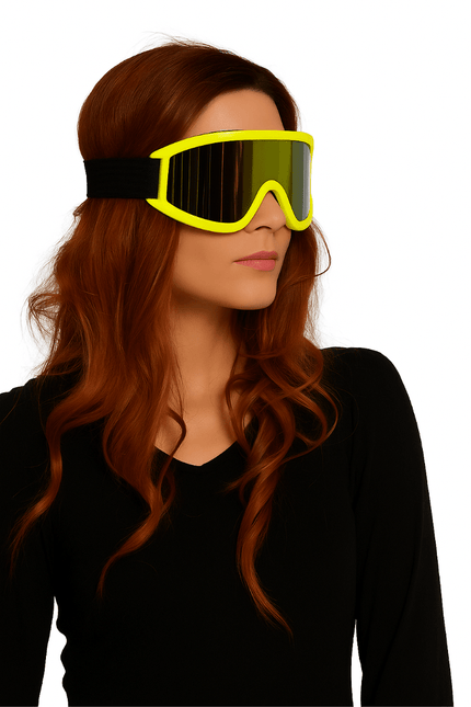 Skibril Neon Geel van Partychimp koop je bij Partywinkel