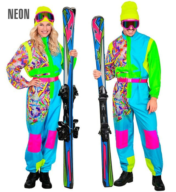 Skier/Snowboarder Lichtblauw/Groen Dames Heren van Widmann koop je bij Partywinkel
