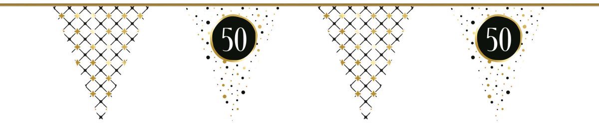 Slinger 50 Jaar Goud Zwart 6m van Haza Witbaard koop je bij Partywinkel